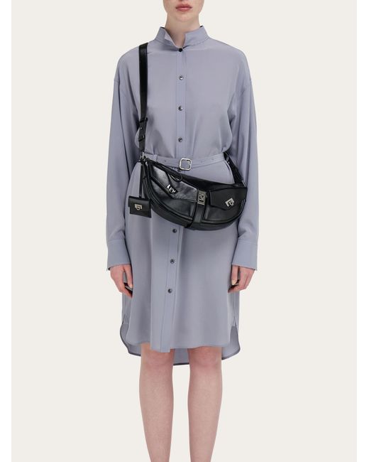 Ferragamo Black Multipocket Hobo Bag