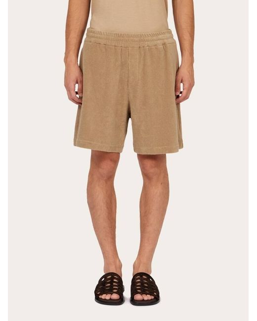 Hommes Short Monogram Vert Ferragamo pour homme en coloris Natural