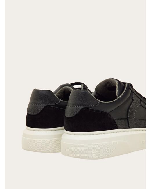 Ferragamo White Low-Top Sneaker With Gancini Detail for men