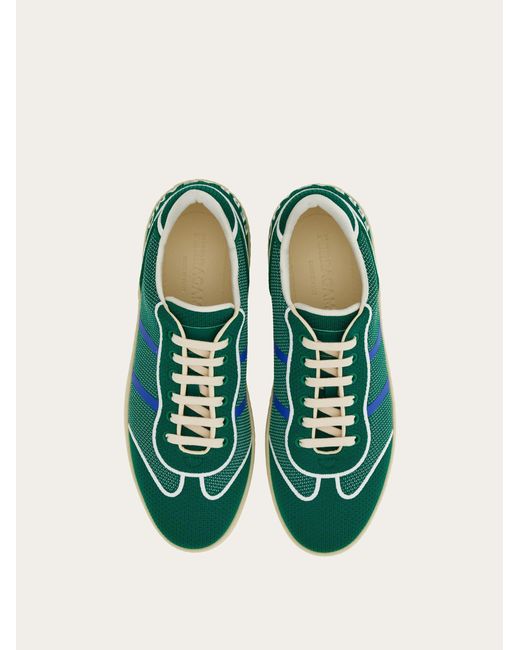 Ferragamo Green Low Technical Fabric Sneaker for men