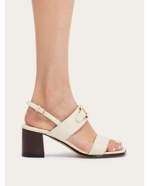 Ferragamo Natural Gancini Ornament Sandal