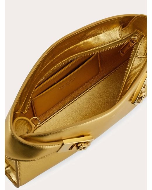 Ferragamo Natural Hug Metallic Mini Crossbody Bag