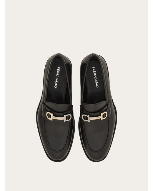 Ferragamo White Moccasin With Gancini Ornament .5 for men