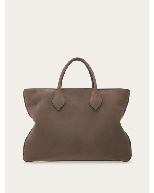 Hommes Sac Cabas Star-Shaped (L) Gris Ferragamo pour homme en coloris Brown