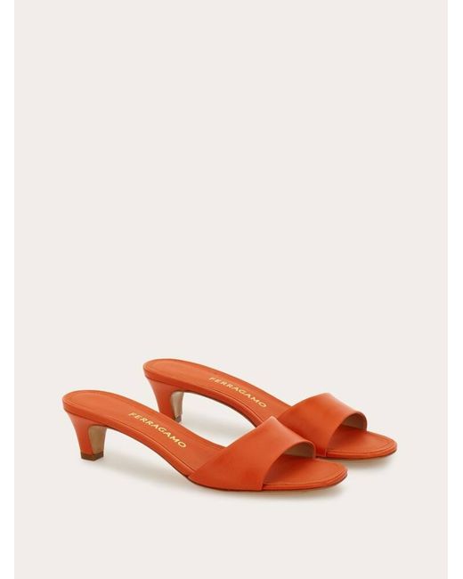 Ferragamo Pink Low Heeled Slide .5