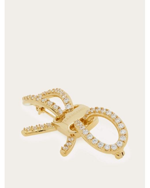 Ferragamo Natural Vara Bow Broach