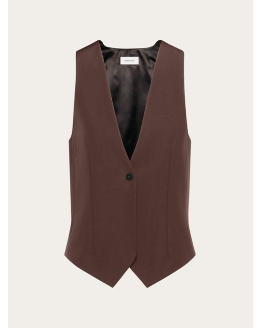 Ferragamo Brown Tailored Waistcoat