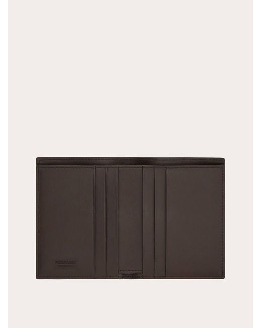 Ferragamo Brown Gancini Credit Card Holder for men