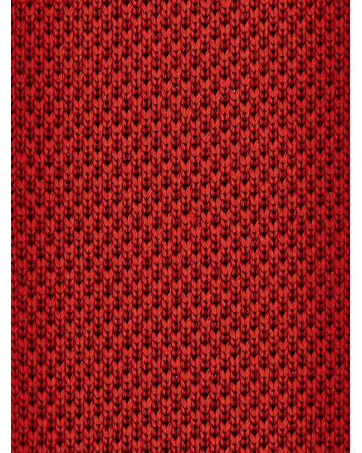 Ferragamo Red Silk And Cashmere Tie for men