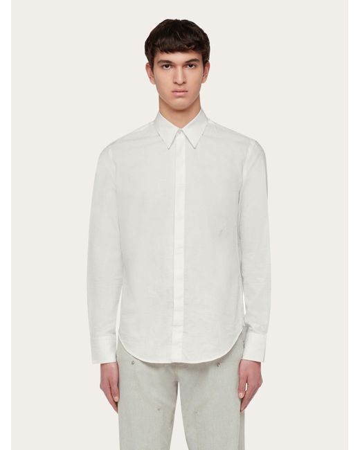 Ferragamo White Long Sleeved Shirt for men