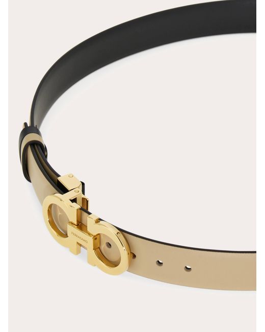 Ferragamo Natural Adjustable And Reversible Gancini Belt