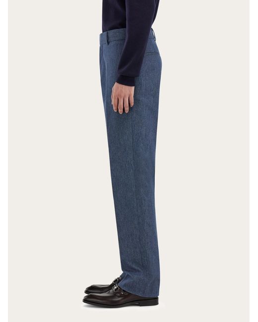 Ferragamo Blue Tailored Trouser for men