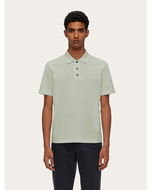 Ferragamo Green Polo Shirt for men