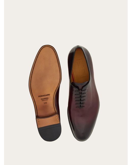 Ferragamo Brown Tramezza Plain Toe Oxford .5 for men