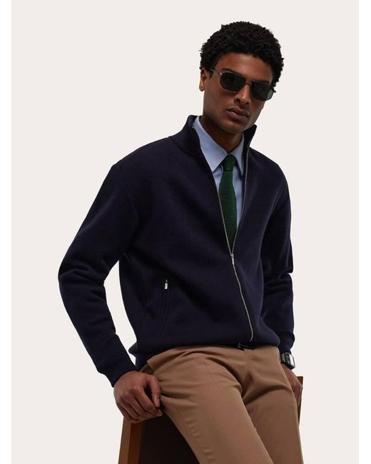 Ferragamo Green Silk And Cashmere Tie for men