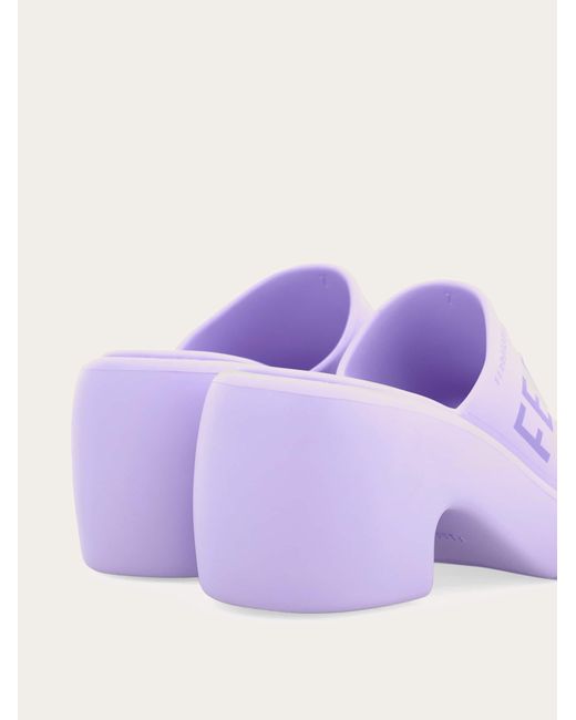 Femmes Slide Avec Semelle Chunky Taille .5 Ferragamo en coloris Purple