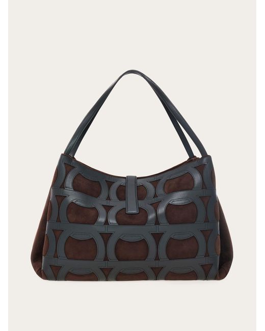 Ferragamo Black Mia Tote Bag (L)