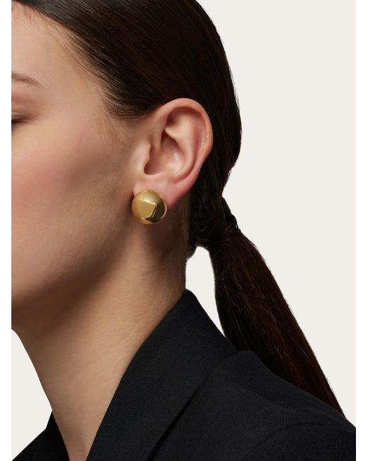 Ferragamo Yellow Women Organic Shape Earrings (s)