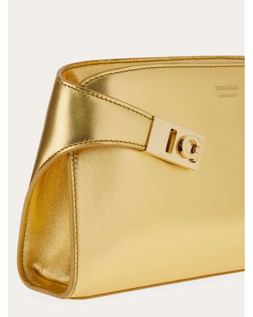 Ferragamo Natural Hug Metallic Mini Crossbody Bag