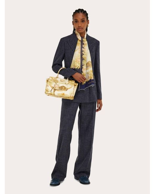 Ferragamo Metallic New Studio Soft Bag (M)