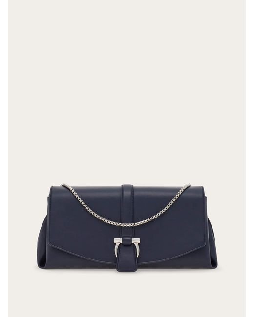 Donna Borsa A Tracolla Con Patta Frontale (S) di Ferragamo in Blue