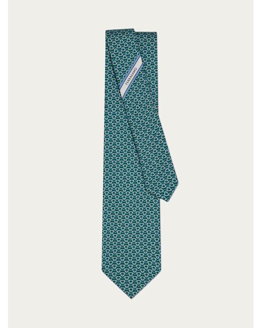 Ferragamo Herren Seidenkrawatte Mit Herzen-Print in Blue für Herren