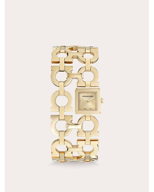 Ferragamo Metallic Double Gancini Watch