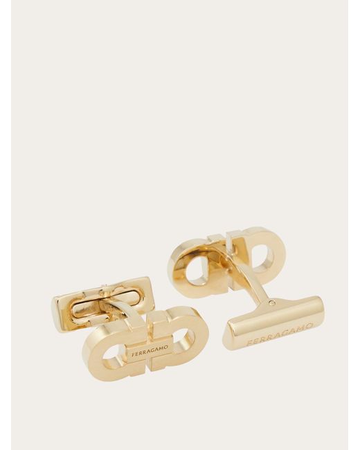 Ferragamo Natural Double Gancini Cufflinks for men
