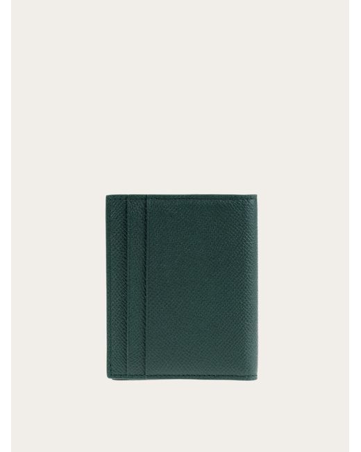 Ferragamo Green Gancini Credit Card Holder for men