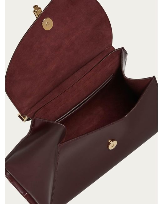Ferragamo Purple Geometric Handbag (M)