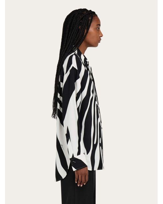 Ferragamo Black Animal Print Shirt