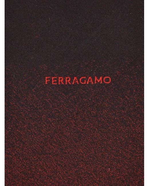 Ferragamo Red Nuanced Silk Jacquard Tie for men