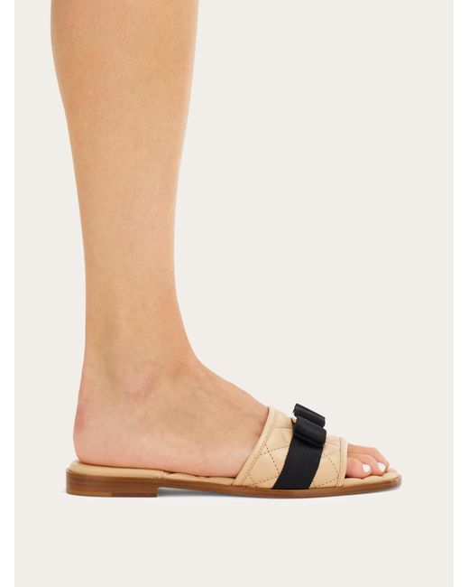 Ferragamo Brown Lovec Q Leather Sandal