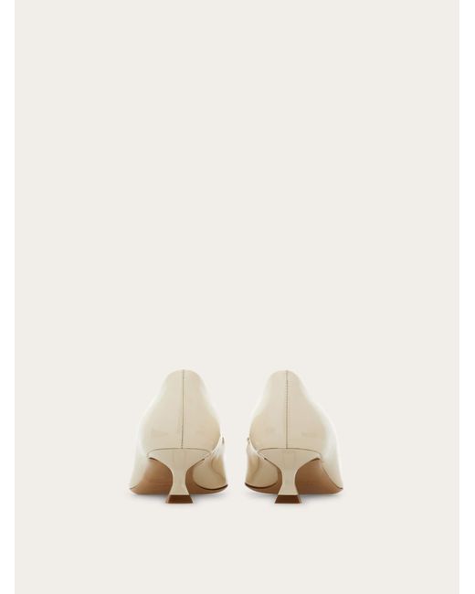 Ferragamo Natural New Vara Plate Low Heel Pump .5