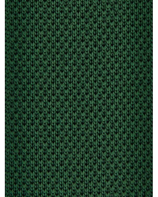Ferragamo Green Silk And Cashmere Tie for men