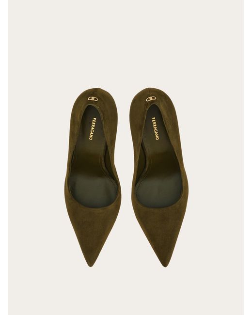 Ferragamo Green Pump Shoe