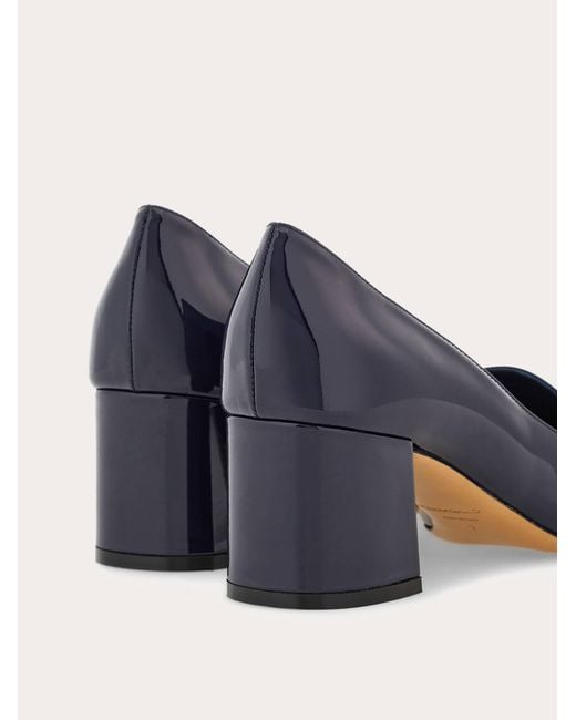 Ferragamo Blue Gancini Ornament Pump .5