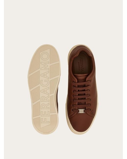 Ferragamo Herren Slip-On Low-Top-Sneaker Größe in Brown für Herren