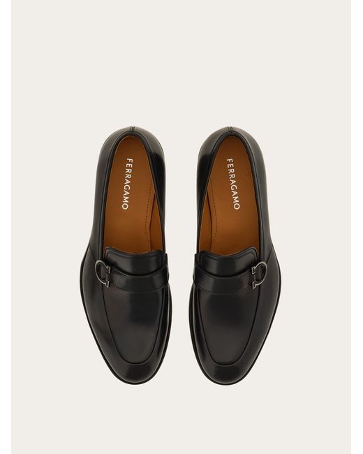 Ferragamo White Gancini Ornament Moccasin for men
