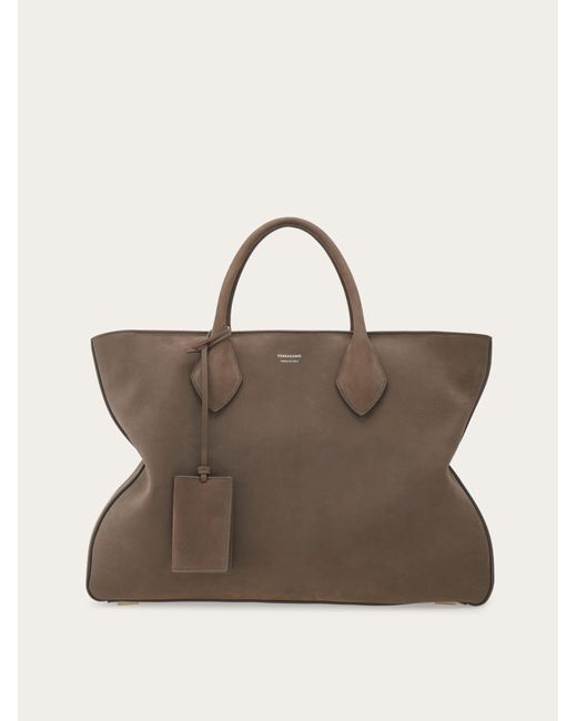 Hommes Sac Cabas Star-Shaped (L) Gris Ferragamo pour homme en coloris Brown