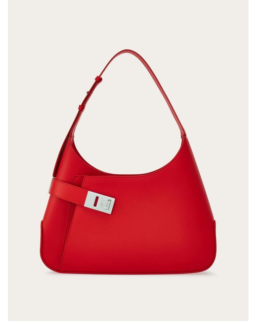 Ferragamo Red Hobo Shoulder Bag (l)
