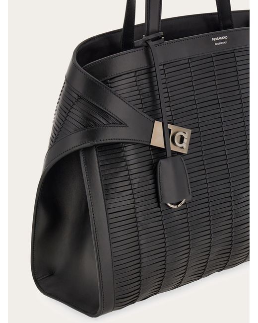 Ferragamo Black Hug Shoulder Bag for men