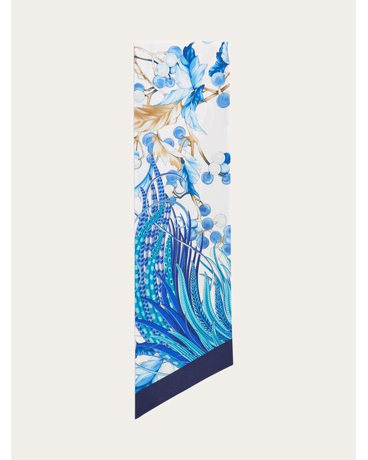 Ferragamo Blue Animals Print Bandeau