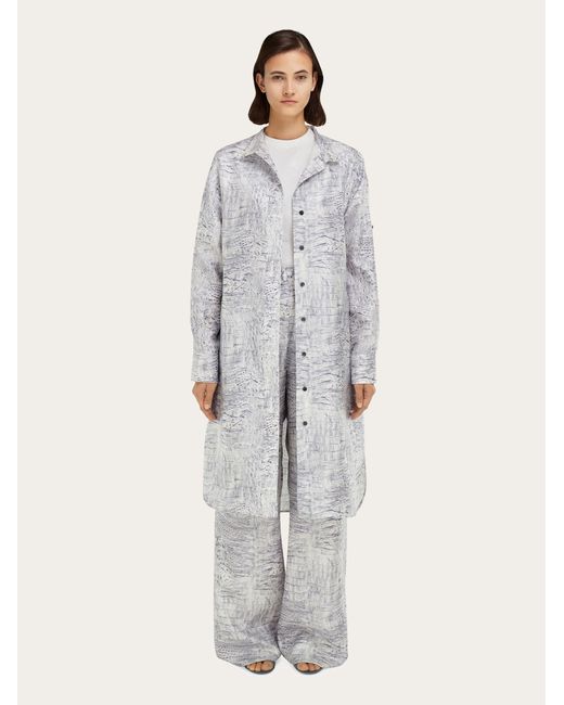 Ferragamo White Shirt Dress