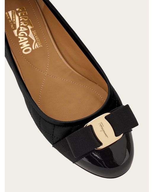 Ferragamo White Varina Ballet Flat