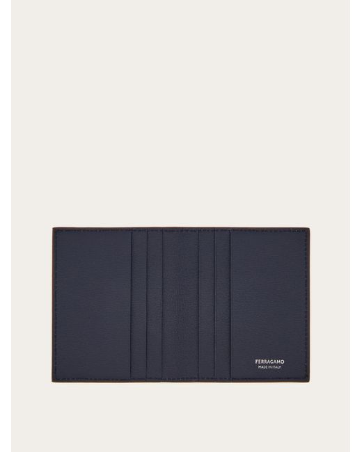 Ferragamo Brown Monogram Credit Card Holder for men