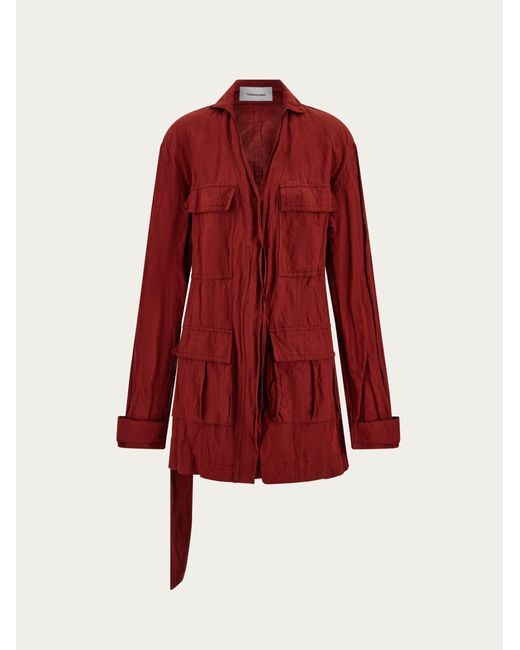 Femmes Saharienne Avec Martingale Rouge Ferragamo en coloris Red