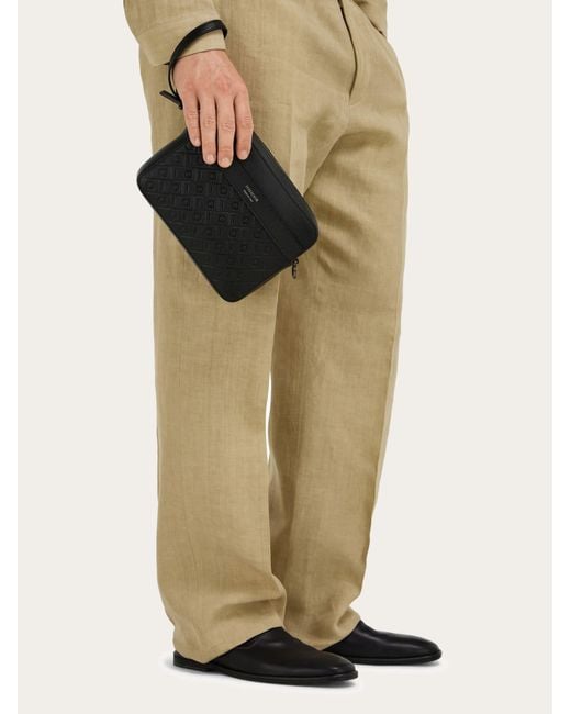 Ferragamo Black Monogram Shoulder Bag for men