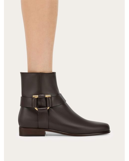 Ferragamo Multicolor Damen Stiefelette Mit Gancini-Ornament Größe .5