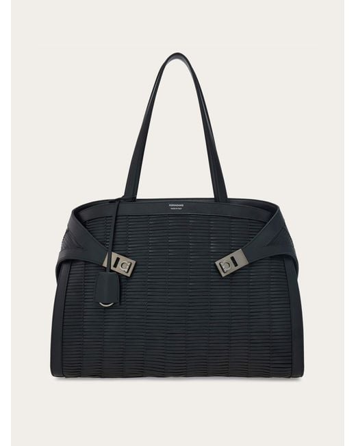 Ferragamo Black Hug Shoulder Bag for men